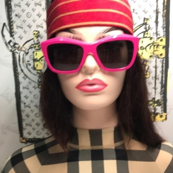 🕶️ New Authentic Balenciaga BB0216S 003 Fuchsia Sunglasses - Picture 6 of 11